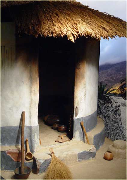 Khoisan Home. On display the Iziko Museums in Cape Town